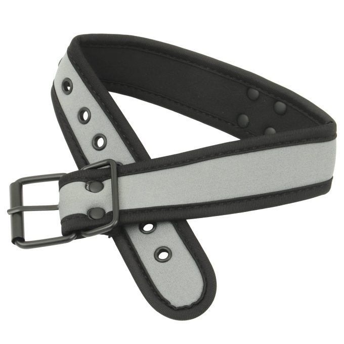 Banoch Lindo Collar Gris Neoprene halsband grijs neopreen puppy play 1 scaled scaled