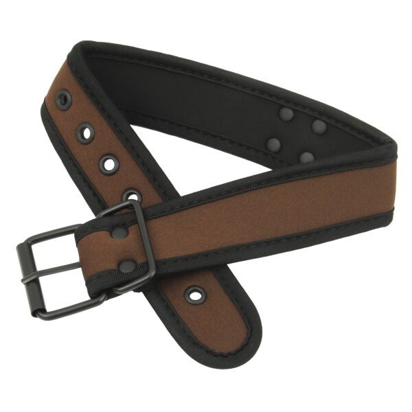 Banoch Lindo Collar Marron Neoprene halsband bruin neopreen puppy play 1 scaled scaled