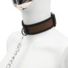 Banoch Lindo Collar Marron Neoprene halsband bruin neopreen puppy play 5 scaled scaled