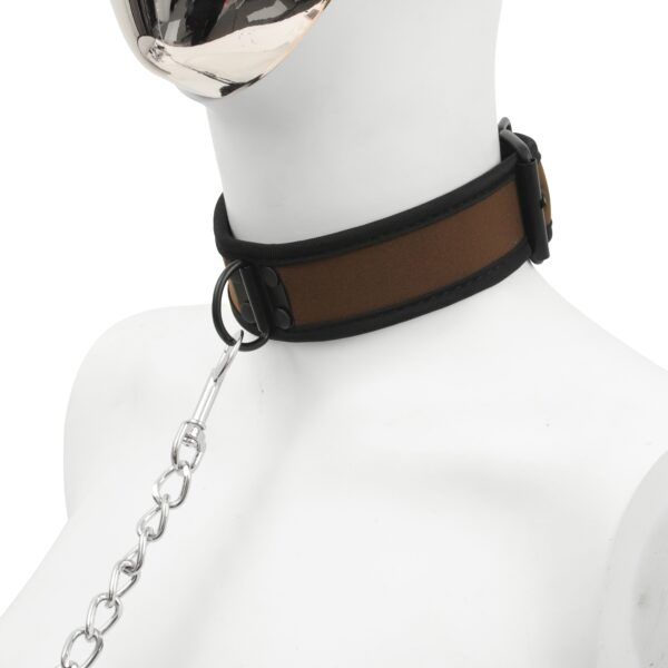 Banoch Lindo Collar Marron Neoprene halsband bruin neopreen puppy play 5 scaled scaled