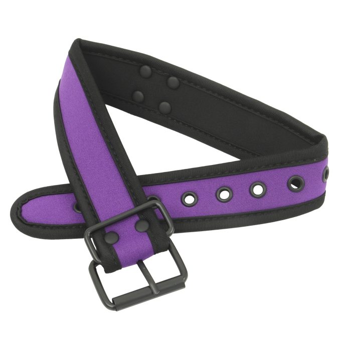 Banoch Lindo Collar Morado Neoprene halsband paars neopreen puppy play 1 scaled scaled