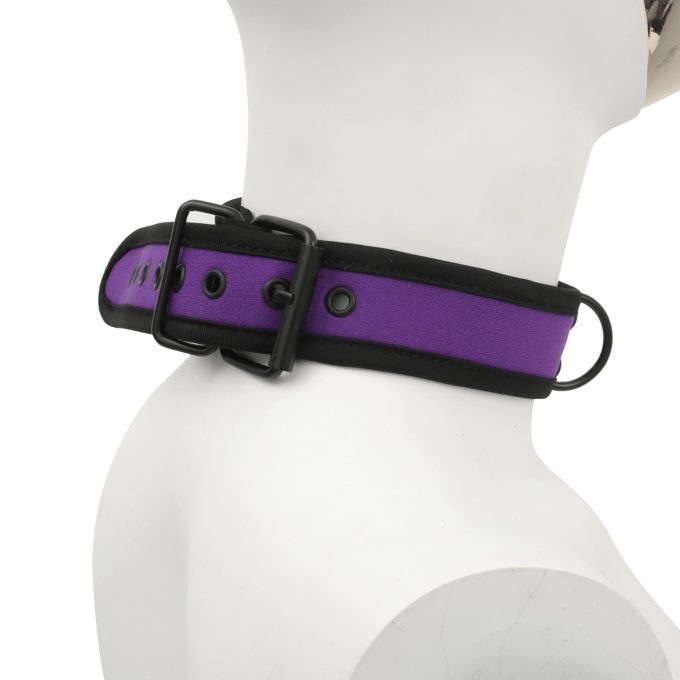 Banoch Lindo Collar Morado Neoprene halsband paars neopreen puppy play 4 scaled scaled