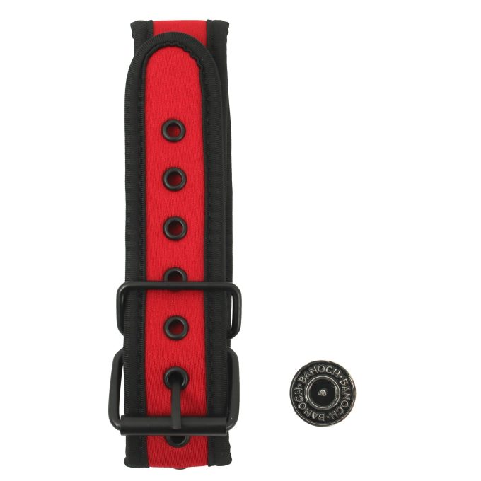 Banoch Lindo Collar Rojo Neoprene halsband rood neopreen puppy play 6 scaled scaled
