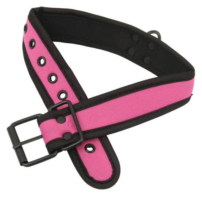 Banoch Lindo Collar Rosa Neoprene halsband roze neopreen puppy play 2 scaled scaled