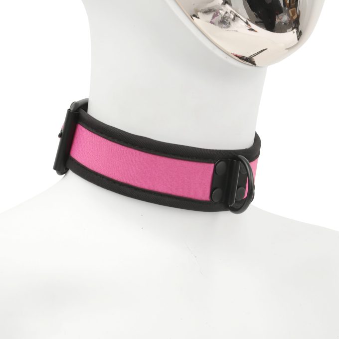 Banoch Lindo Collar Rosa Neoprene halsband roze neopreen puppy play 4 scaled scaled