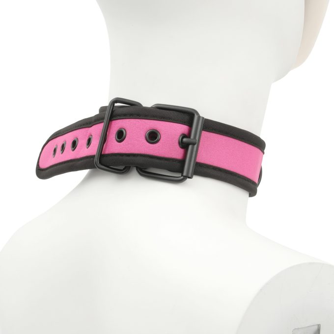 Banoch Lindo Collar Rosa Neoprene halsband roze neopreen puppy play 5 scaled scaled