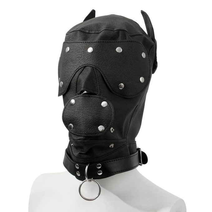 Banoch Perra negro honden masker zwart puppy play 8 scaled scaled