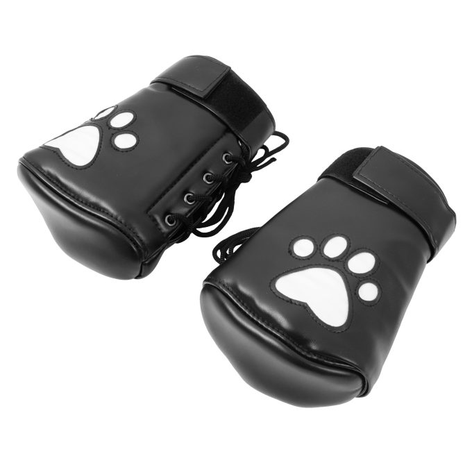 Banoch Perrito Mittones dog paws mittens bondage PU Leer Wit Voetje puppy play 2 scaled scaled