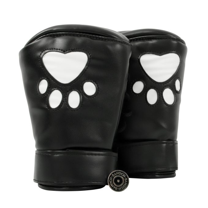 Banoch Perrito Mittones dog paws mittens bondage PU Leer Wit Voetje puppy play 6 scaled scaled