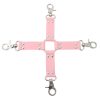 Banoch Pink hogtie with clips Roze hogtie met haken bondage 1 scaled scaled