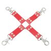 Banoch Red hogtie with clips Rode hogtie met haken bondage 2 scaled scaled