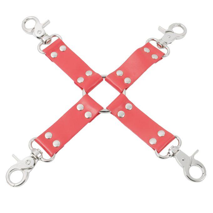 Banoch Red hogtie with clips Rode hogtie met haken bondage 3 scaled scaled