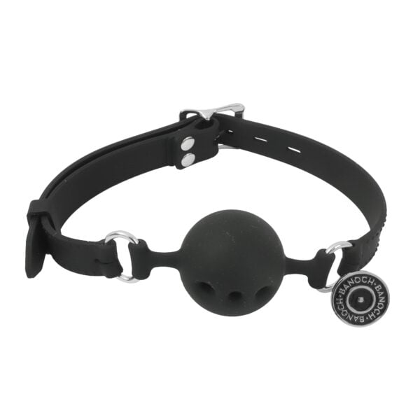 Banoch ball gag siliconen medium zwart O 45 cm 12 scaled scaled