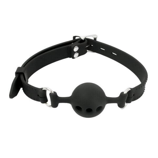 Banoch ball gag siliconen small zwart O 35 cm 2 scaled scaled