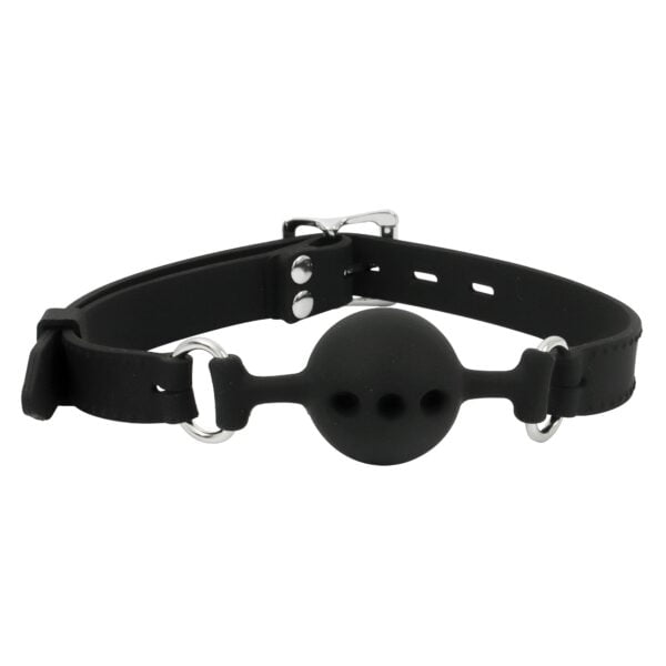 Banoch ball gag siliconen small zwart O 35 cm 3 scaled scaled