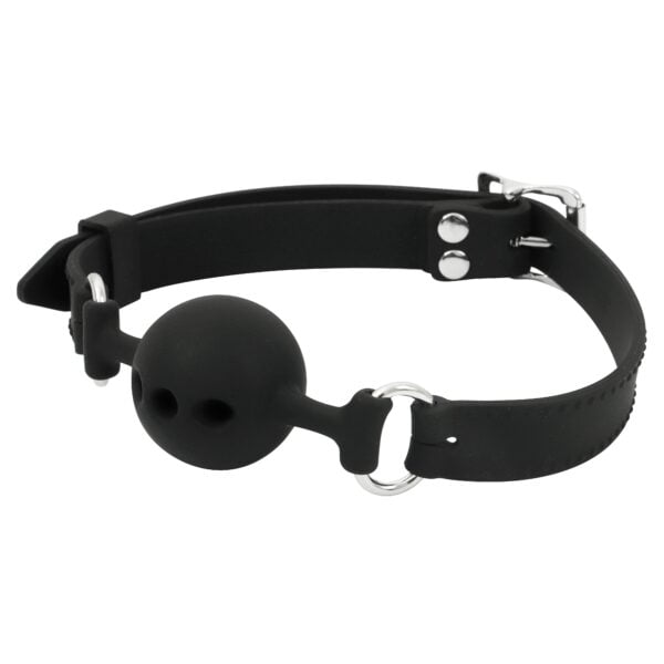 Banoch ball gag siliconen small zwart O 35 cm 4 scaled scaled