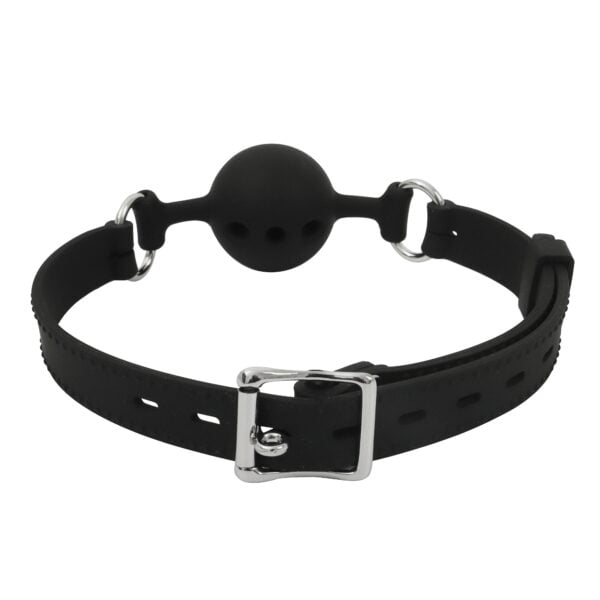 Banoch ball gag siliconen small zwart O 35 cm 5 scaled scaled