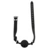 Banoch ball gag siliconen small zwart O 35 cm 6 scaled scaled