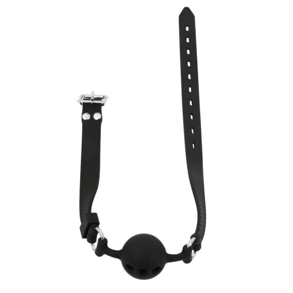 Banoch ball gag siliconen small zwart O 35 cm 6 scaled scaled