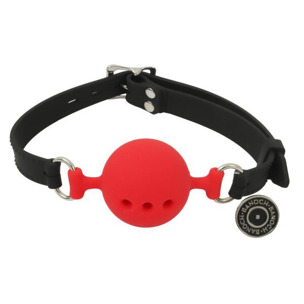 Banoch ballgag siliconen large rood O 5 cm 12 scaled scaled
