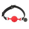Banoch ballgag siliconen small rood O 35 cm 10 scaled scaled