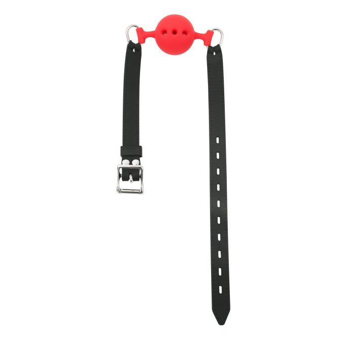 Banoch ballgag siliconen small rood O 35 cm 9 scaled scaled