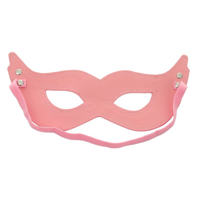 Banoch mask villain pink masker van imitatieleer roze 3 scaled scaled