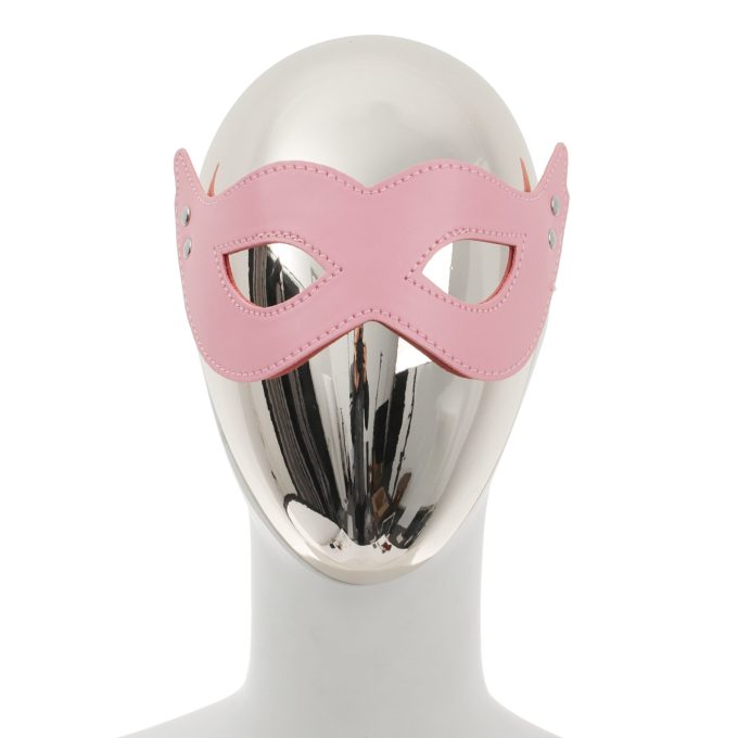 Banoch mask villain pink masker van imitatieleer roze 4 scaled scaled