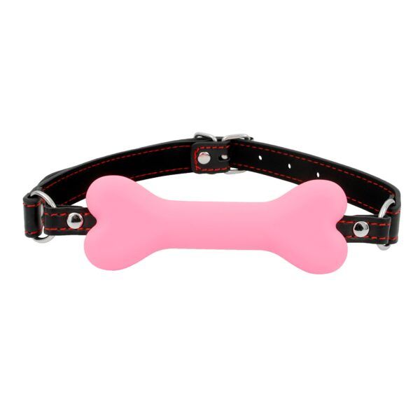 Banoch mouthgag bone siliconen gag bot roze puppy play 3 scaled scaled