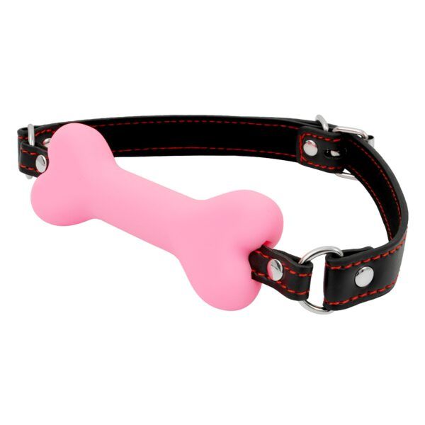Banoch mouthgag bone siliconen gag bot roze puppy play 4 scaled scaled