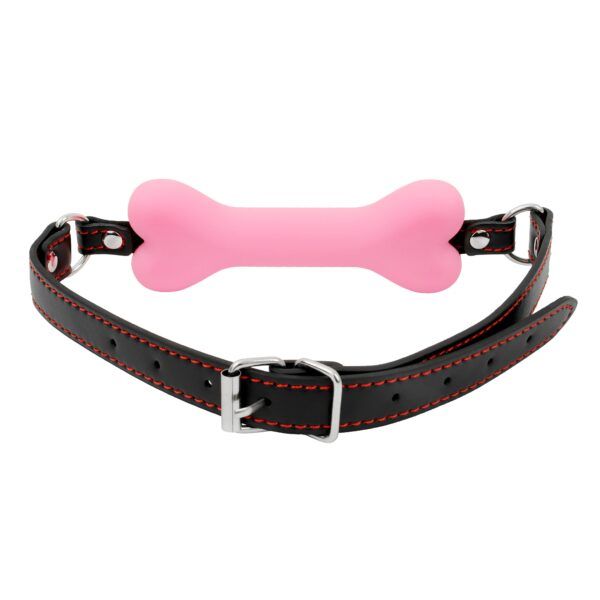 Banoch mouthgag bone siliconen gag bot roze puppy play 5 scaled scaled
