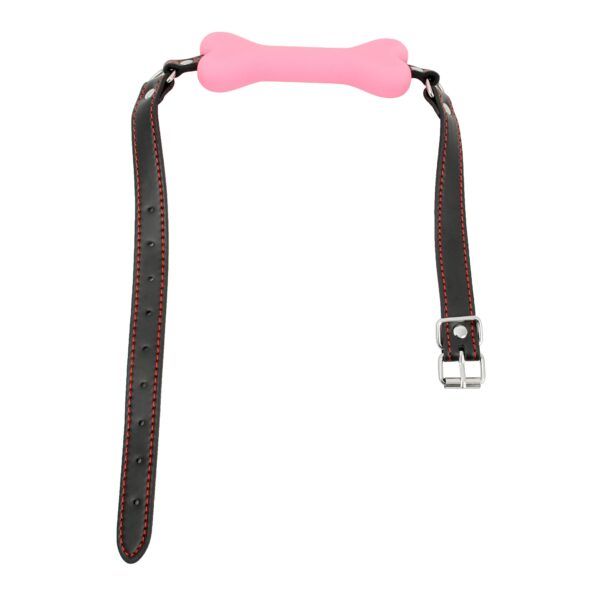 Banoch mouthgag bone siliconen gag bot roze puppy play 6 scaled scaled