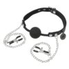 Banoch siliconen Ballgag met tepelklemmen Zwart 7 scaled scaled