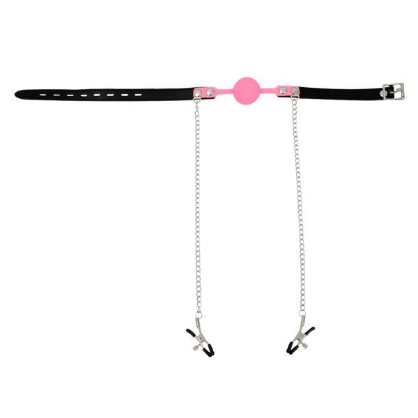 Banoch siliconen Ballgag tepelklemmen roze 1 scaled scaled