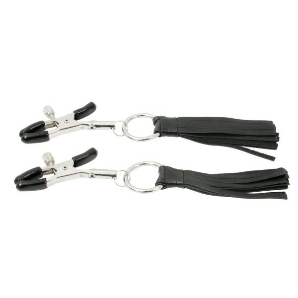 Pinch Tepelklemmen Black Tassel Verstelbaar Tepelkwastjes Zwart 2 scaled scaled