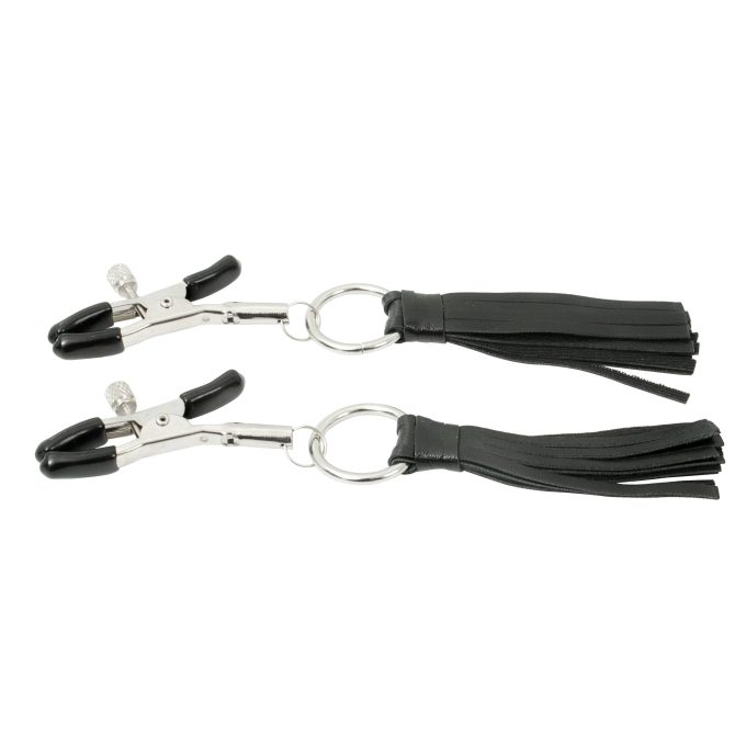 Pinch Tepelklemmen Black Tassel Verstelbaar Tepelkwastjes Zwart 2 scaled scaled