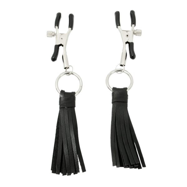Pinch Tepelklemmen Black Tassel Verstelbaar Tepelkwastjes Zwart 3 scaled scaled