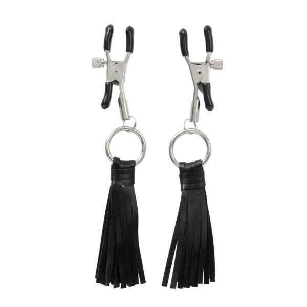 Pinch Tepelklemmen Black Tassel Verstelbaar Tepelkwastjes Zwart 4 scaled scaled