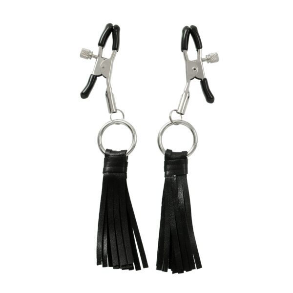 Pinch Tepelklemmen Black Tassel Verstelbaar Tepelkwastjes Zwart 5 scaled scaled