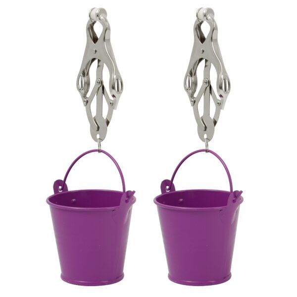 Pinch Tepelklemmen Cloverclamps met emmertje paars 6 scaled scaled