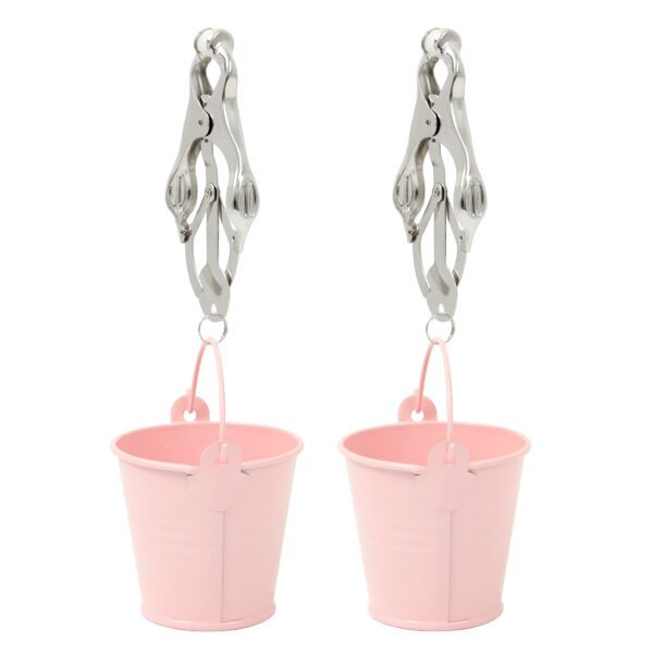 Pinch Tepelklemmen Cloverclamps met emmertje roze bdsm 2 scaled scaled