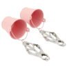 Pinch Tepelklemmen Cloverclamps met emmertje roze bdsm 4 scaled scaled