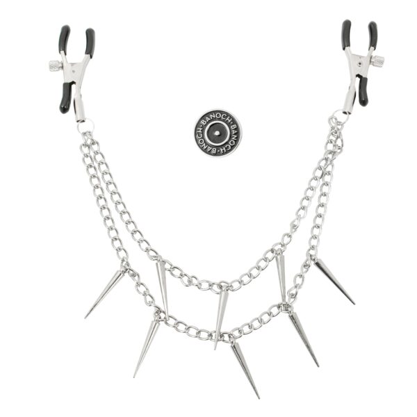 Pinch Tepelklemmen Nippleclamps punk Verstelbaar met Ketting Wit 6 scaled scaled