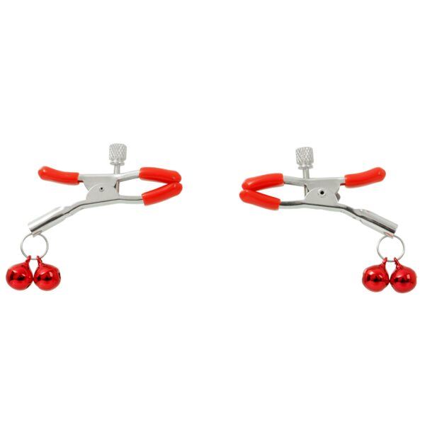Pinch Tepelklemmen Nippleclamps red Verstelbaar Rood met belletjes 1 scaled scaled