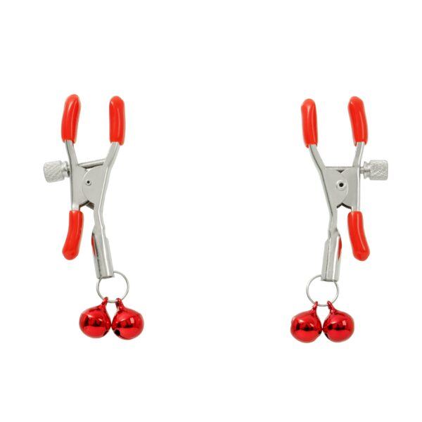 Pinch Tepelklemmen Nippleclamps red Verstelbaar Rood met belletjes 3 scaled scaled