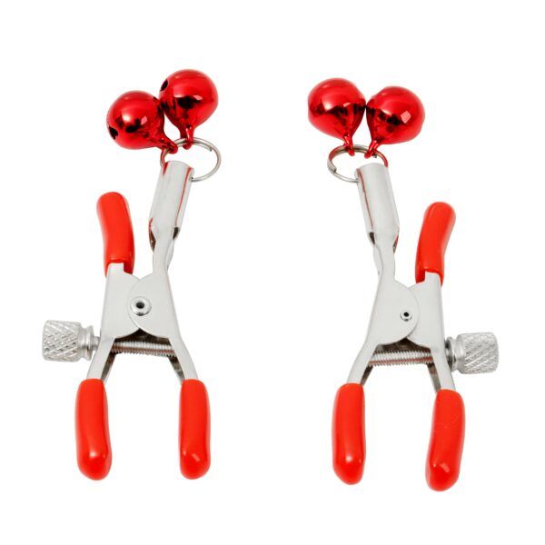 Pinch Tepelklemmen Nippleclamps red Verstelbaar Rood met belletjes 5 scaled scaled