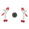 Pinch Tepelklemmen Nippleclamps red Verstelbaar Rood met belletjes 6 scaled scaled