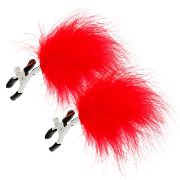 Pinch Tepelklemmen Pince de Plume Rouge Veertjes Rood 5 scaled scaled