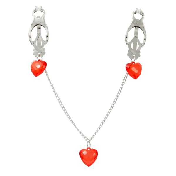Pinch Tepelklemmen Pinces amour Dur Ketting Hart Rood 2 scaled scaled