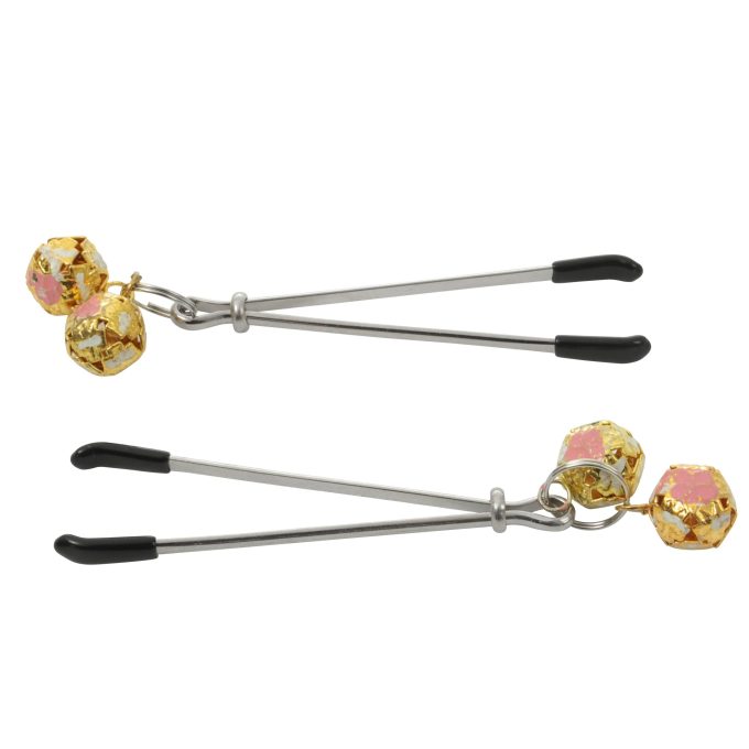 Pinch Tepelklemmen Pinces boules dOr Verstelbaar Pincet met gouden Balletjes bdsm 4 scaled scaled